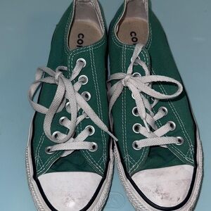 Converse Green and White Athletic Shoes